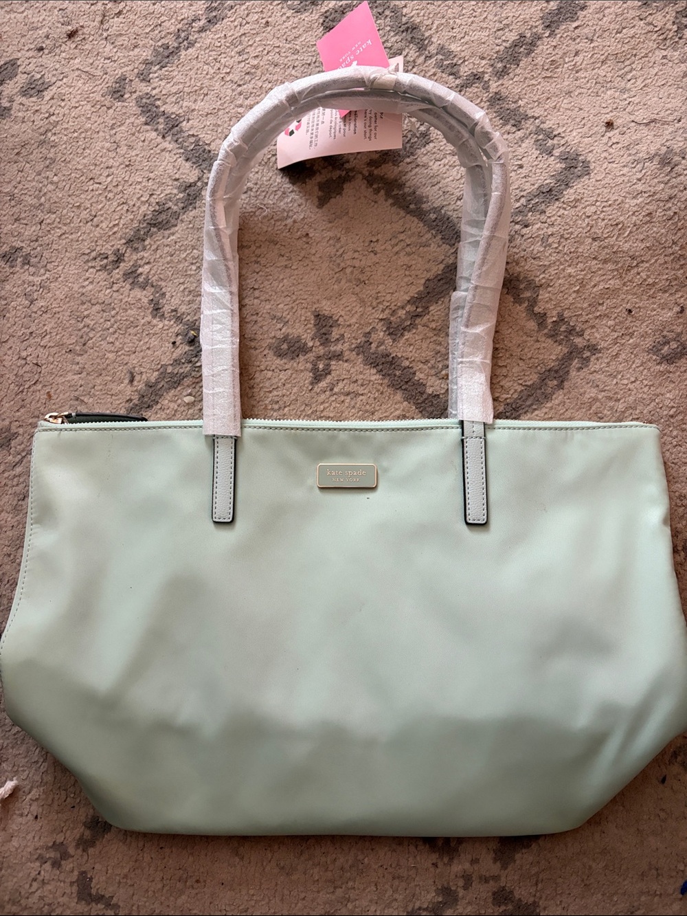 kate spade pastel mint tote bag